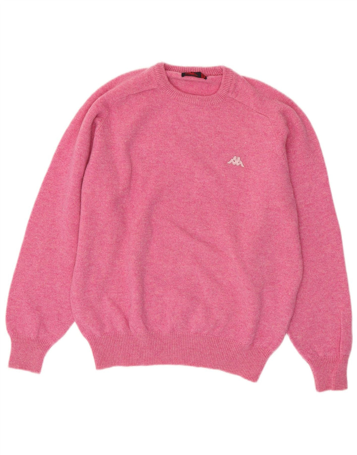 Kappa Γυναικείο πουλόβερ με λαιμόκοψη UK 14 Medium Pink Wool