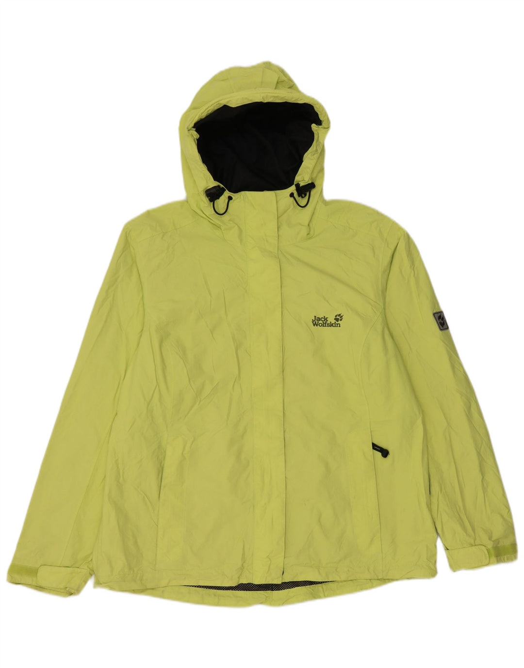 JACK WOLFSKIN Γυναικείο μπουφάν βροχής με κουκούλα UK 18 XL Πράσινο Πολυαμίδιο