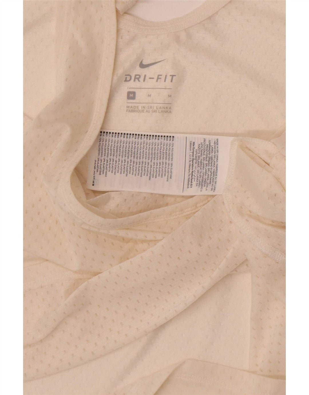 Γυναικείο φανελάκι Nike Dri Fit UK 12 Medium Off White Πολυεστέρας