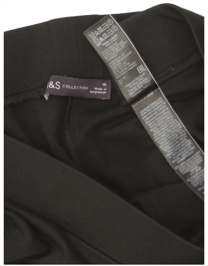 Marks & Spencer Γυναικεία κολάν Crop UK 16 Large Black Viscose