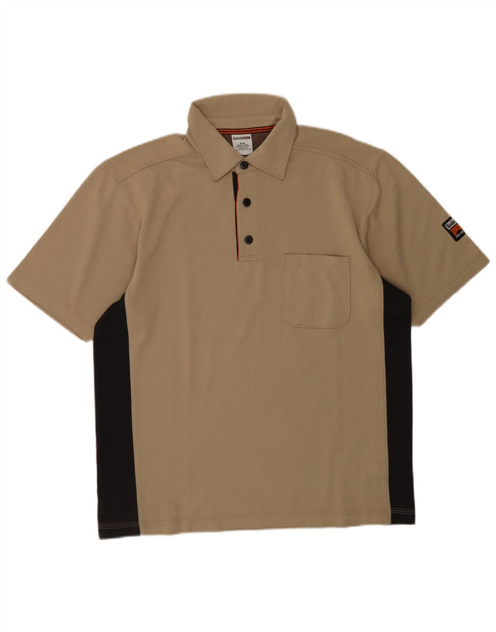 Ανδρικό μπλουζάκι Timberland Polo Medium Beige Colourblock Πολυεστέρας