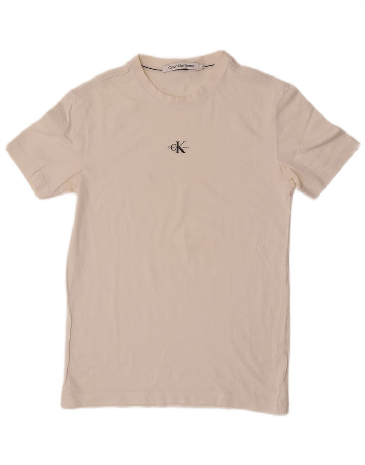 Calvin Klein Jeans Ανδρικό T-Shirt Top XS Λευκό