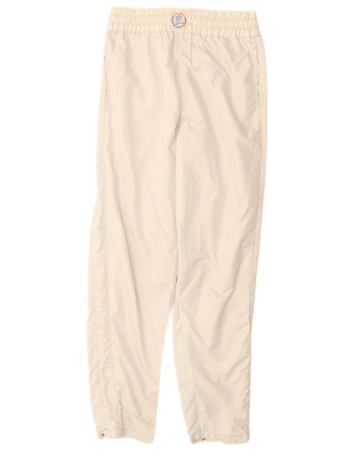 Vintage γυναικείο παντελόνι αντιανεμικό UK 12 Medium Off White Πολυεστέρας