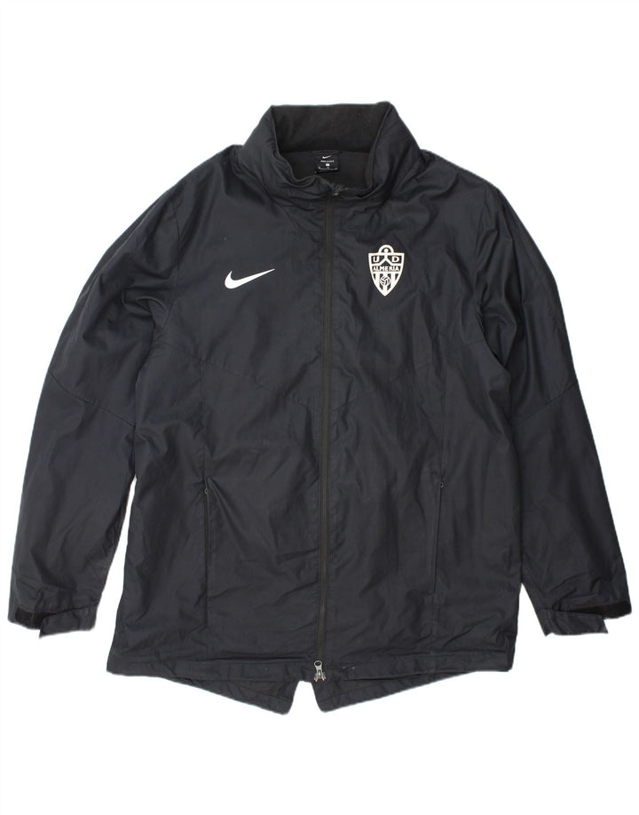 Ανδρικό μπουφάν βροχής με κουκούλα Nike UK 42 XL Γκρι πολυεστέρας