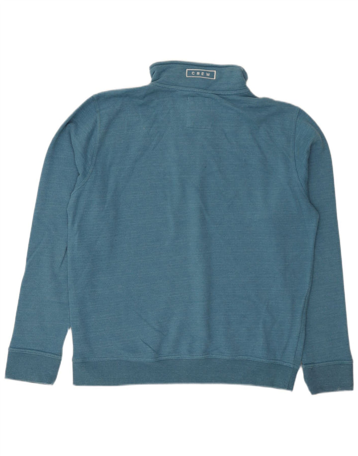 CREW CLOTHING Ανδρικό φούτερ με φερμουάρ Jumper μεγάλο μπλε βαμβακερό