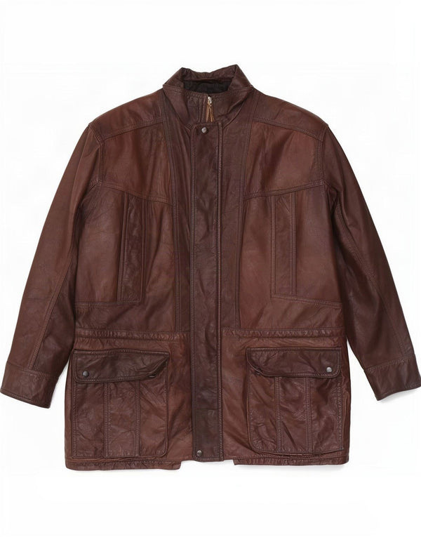 Vintage Ανδρικό Δερμάτινο Μπουφάν UK 42 XL Καφέ