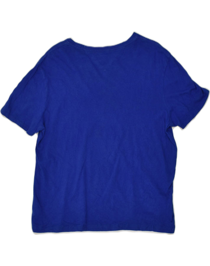 TOMMY HILFIGER Mens Graphic T-Shirt Top Medium Blue Cotton | Vintage Tommy Hilfiger | Thrift | Second-Hand Tommy Hilfiger | Used Clothing | Messina Hembry 