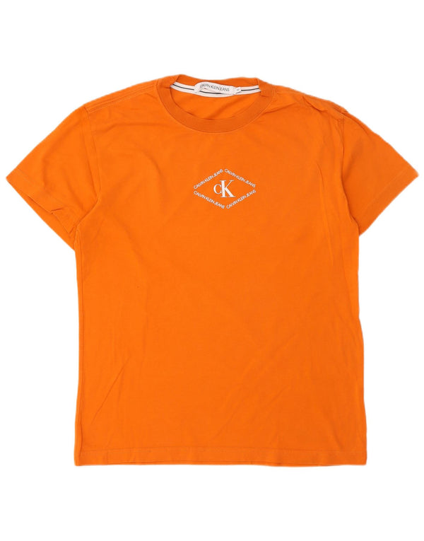 Ανδρικό γραφικό T-shirt Calvin Klein Jeans Top XS Orange