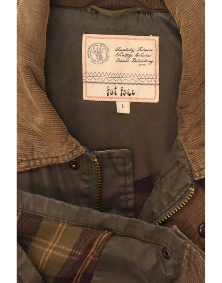 Ανδρικό Μπουφάν Fat Face Utility UK 40 Large Khaki Βαμβακερό