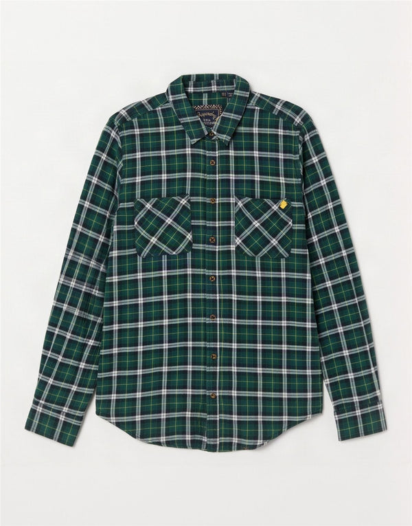 Superdry Γυναικείο Φανελένιο Πουκάμισο UK 14 Large Green Check Cotton