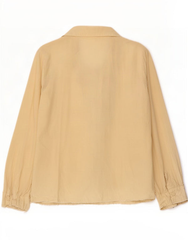 Vintage Γυναικείο Πουκάμισο Μπλούζα IT 40 Small Beige Paisley Silk