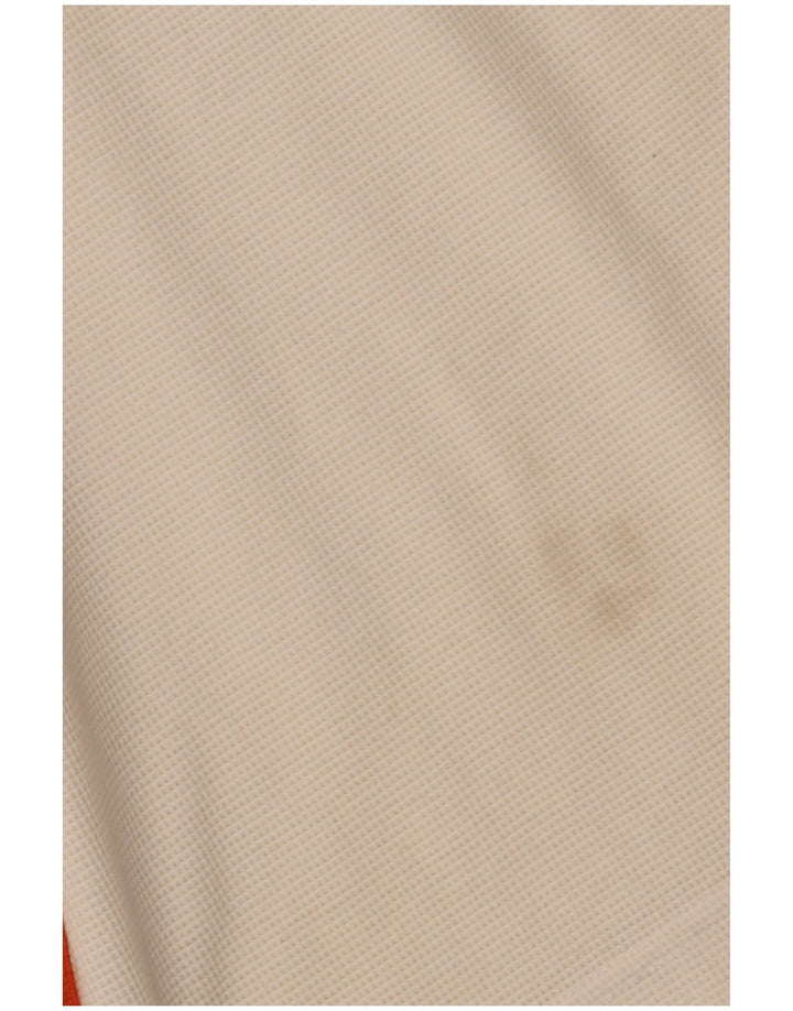 Ανδρικό μπλουζάκι πόλο LOTTO UK 36/38 Small White Colorblock Polyester