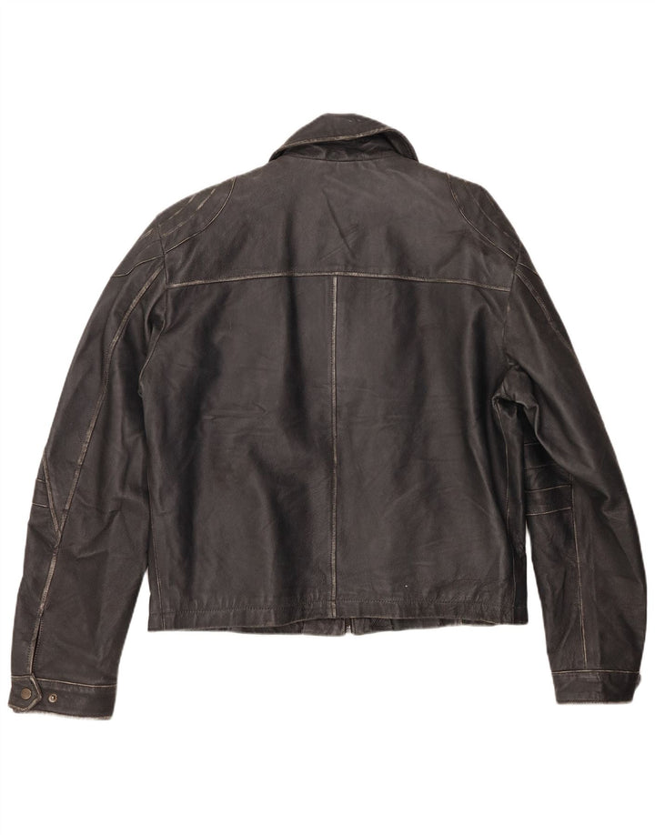 Vintage Ανδρικό Δερμάτινο Μπουφάν IT 52 XL Μαύρο