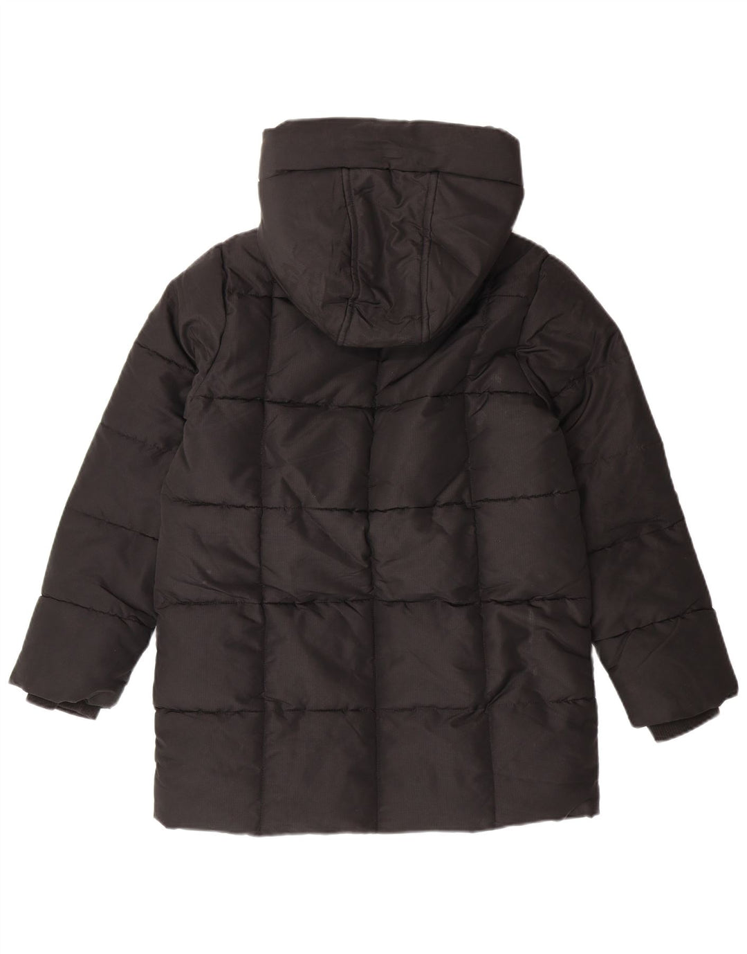 MARKS & SPENCER Boys Hooded Padded Jacket 10-11 Years Black Polyester