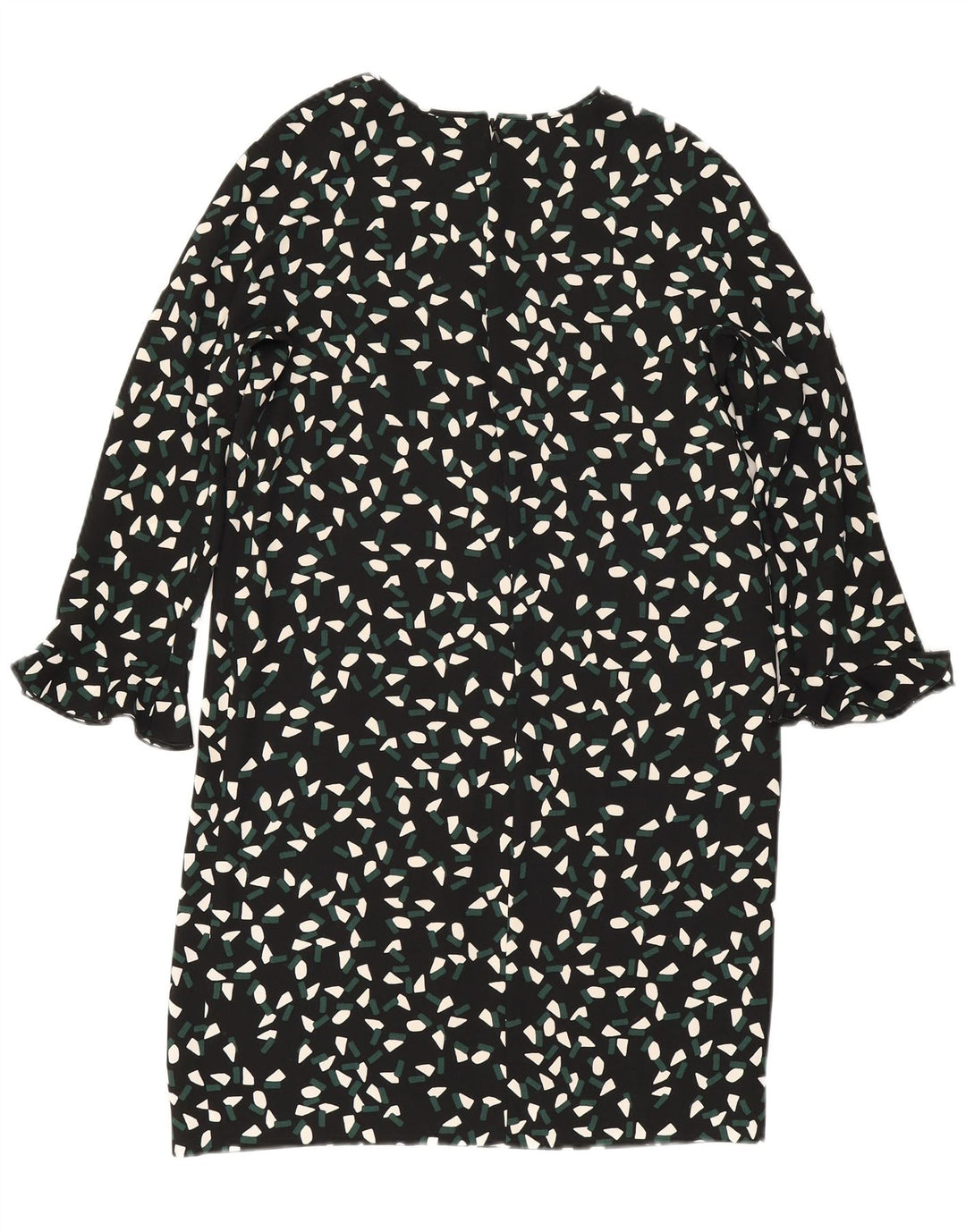 Max Mara Γυναικείο φόρεμα 3/4 Sleeve Shift UK 8 Μικρό μαύρο γεωμετρικό πολυεστέρα