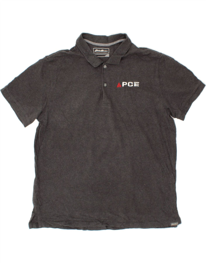 EDDIE BAUER Mens Polo Shirt XL Grey Cotton Vintage Eddie Bauer and Second-Hand Eddie Bauer from Messina Hembry 
