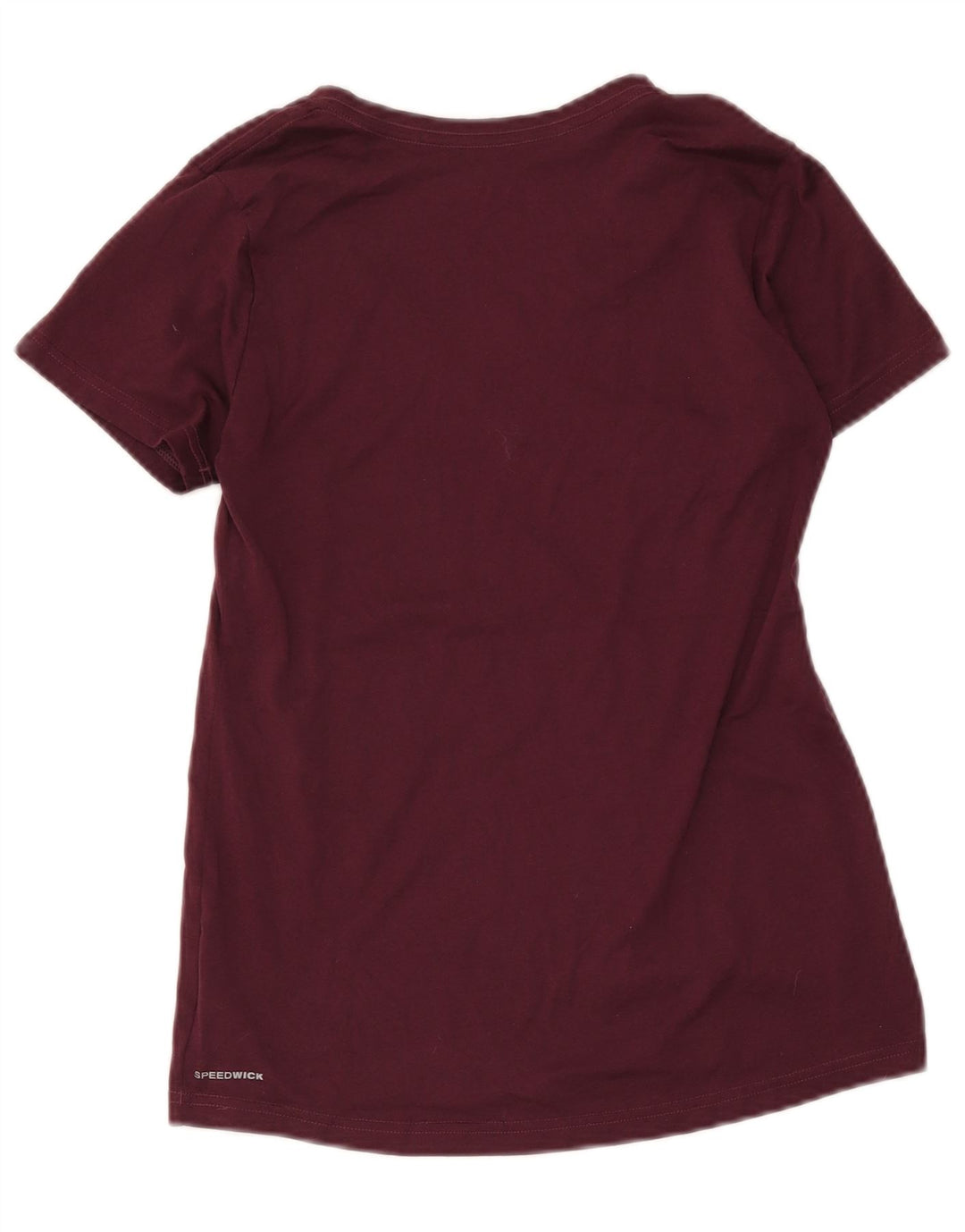 Reebok Γυναικείο T-Shirt Top UK 10 Small Burgundy Polyester