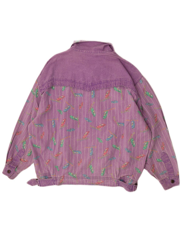 Tintoretto Γυναικείο τζιν τζιν μπουφάν EU 42 Large Purple Retro