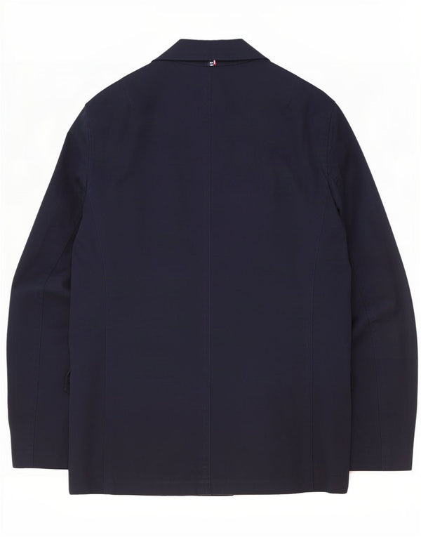 Tommy Hilfiger Ανδρικό παλτό μπιζελιού UK 40 Large Navy Blue Cotton