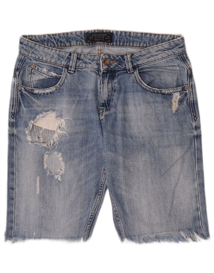 Zara Γυναικείο τζιν σορτς EU 38 Small W28 Blue