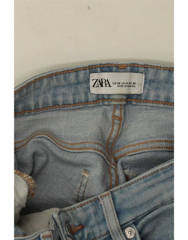 Zara Γυναικείο Bootcut Cropped Jeans EU 38 Small W28 L25 Blue