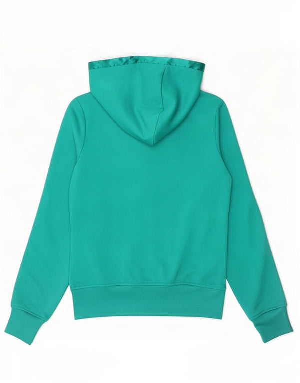 Adidas Γυναικεία αθλητική φόρμα με κουκούλα Top Jacket UK 8 Small Turquoise Polyester