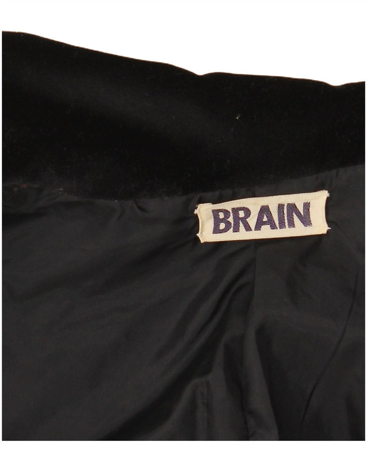 VINTAGE Γυναικείο βελούδινο σακάκι με 1 κουμπί UK 12 μεσαίο μαύρο