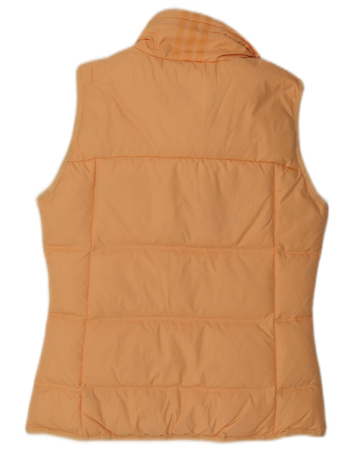 ADIDAS Γυναικεία padded Gilet UK 10 Small Orange Polyester
