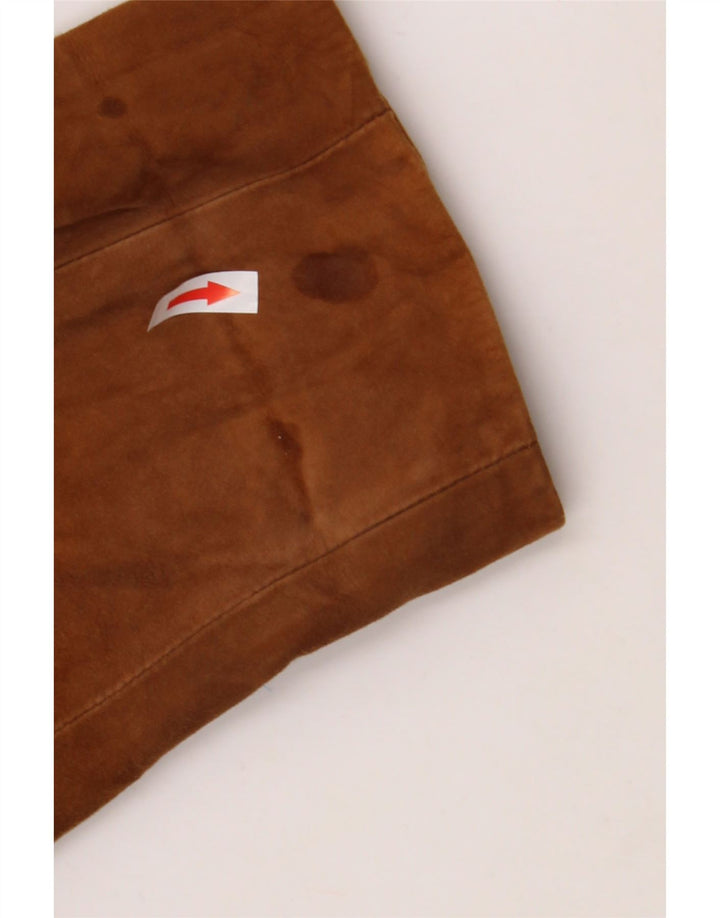 VINTAGE Γυναικείο Σουέντ Πανωφόρι UK 20 2XL Δερμάτινο Μπεζ