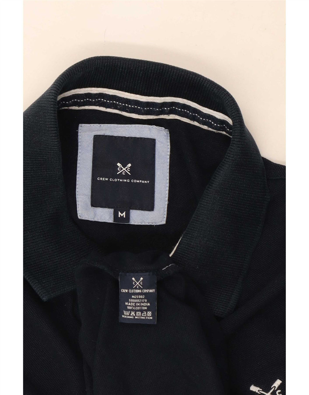 Ανδρικό πουκάμισο Polo Crew Clothing, μεσαίο μπλε βαμβακερό