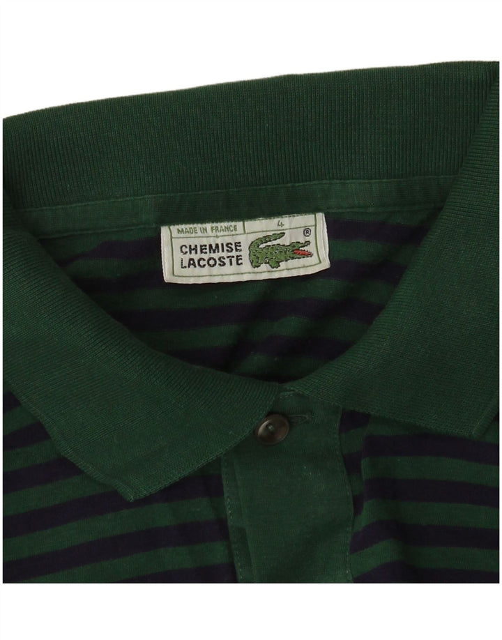 Ανδρικό πουκάμισο Polo Lacoste, Μέγεθος 4, Μεσαία Πράσινη ρίγα