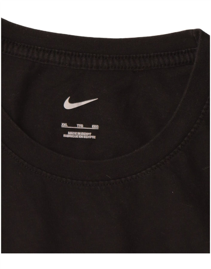 Ανδρικό T-Shirt NIKE Top 2XL Μαύρο βαμβακερό