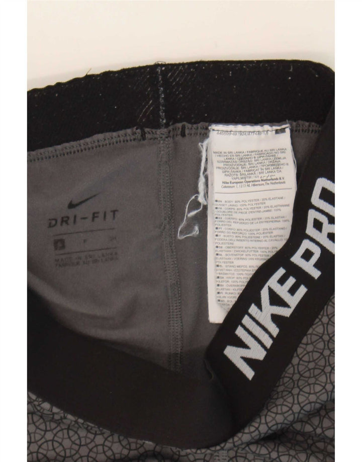 Γυναικεία κολάν Nike Dri Fit UK 8 Small Grey Geometric Polyester