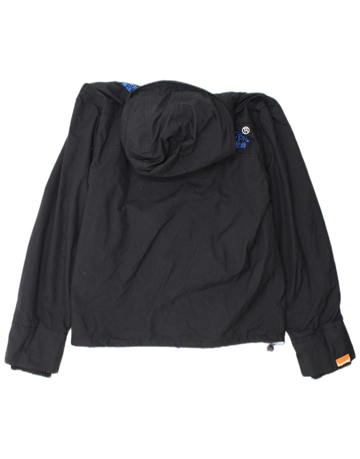 Γυναικείο τζάκετ αντιανεμικό γραφικό SUPERDRY UK 14 Medium Black
