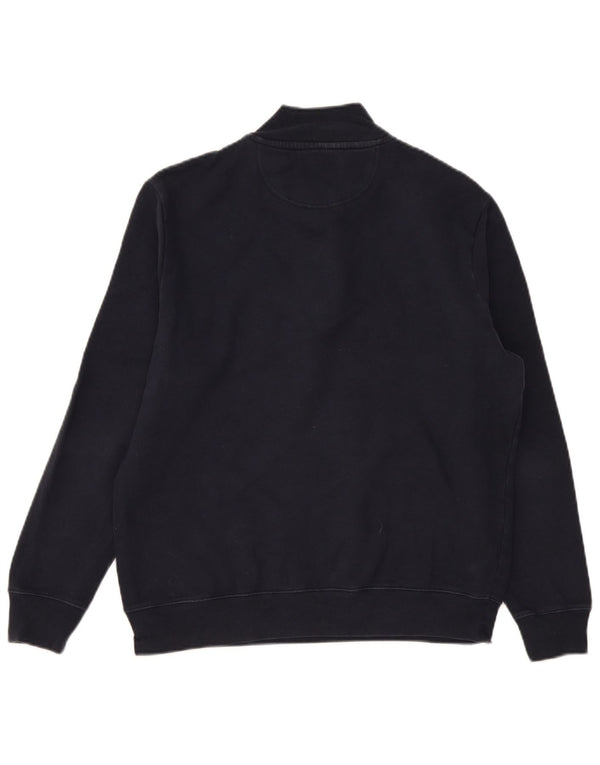 Γυναικείο φούτερ Barbour με φερμουάρ Jumper UK 16 Large Navy Blue Cotton