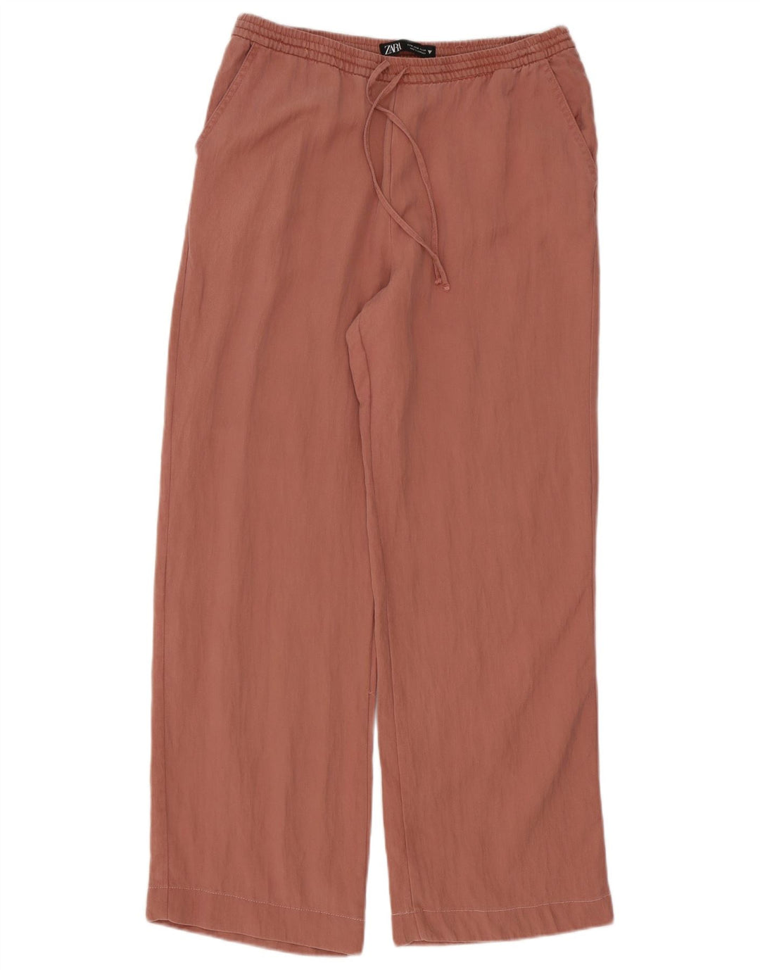 Zara Γυναικείο Φαρδύ Παντελόνι Πόδι Medium W28 L30 Ροζ