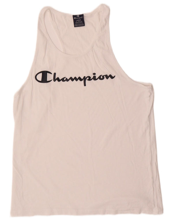 Champion Womens Graphic Vest Top UK 14 Large White