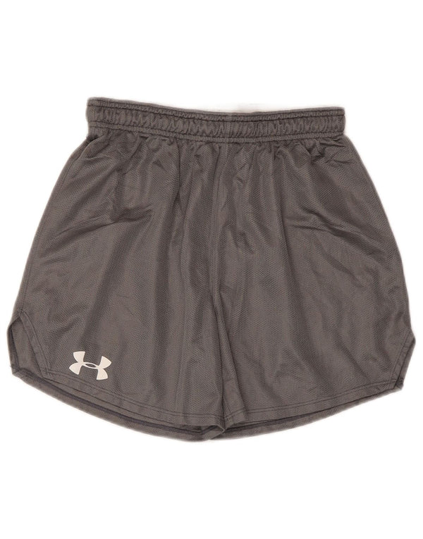 UNDER ARMOUR Womens Sport Shorts UK 10 Small  Grey Polyester