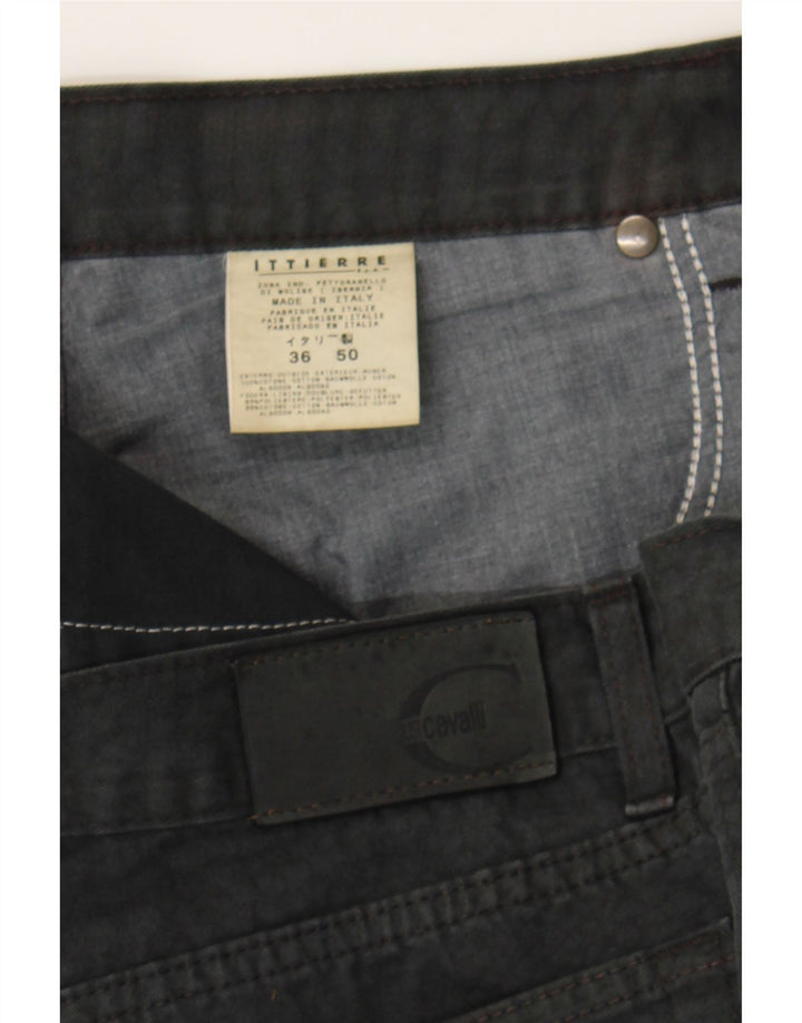 JUST CAVALLI Womens Straight Jeans W36 L28 Black Polyester Vintage Just Cavalli and Second-Hand Just Cavalli from Messina Hembry 