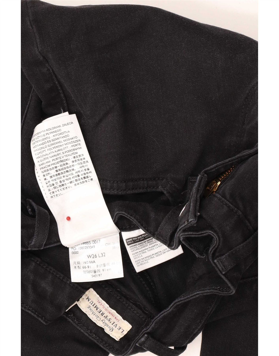 Levi's Womens 715 Bootcut Jeans W26 L32 Μαύρο βαμβακερό