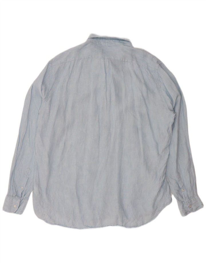 J. CREW Ανδρικό ψηλό πουκάμισο Classic Fit 2XL Μπλε Λινό