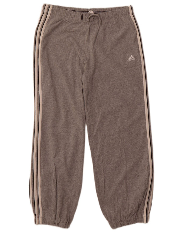 Γυναικεία αθλητική φόρμα Adidas Παντελόνι Joggers UK 14 μεγάλο γκρι βαμβακερό