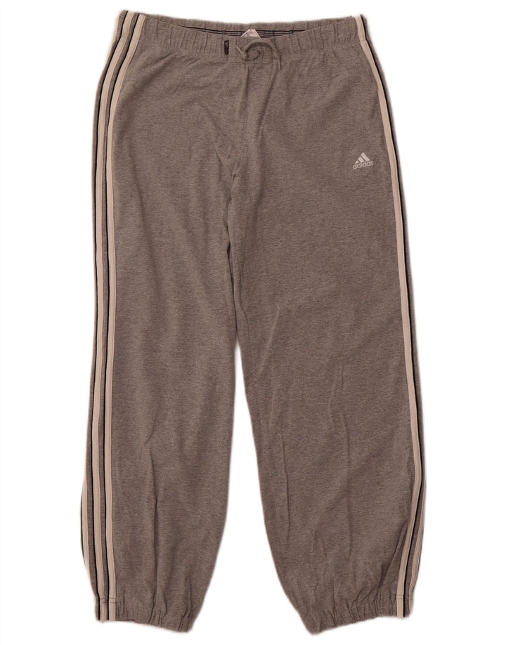 Γυναικεία αθλητική φόρμα Adidas Παντελόνι Joggers UK 14 μεγάλο γκρι βαμβακερό
