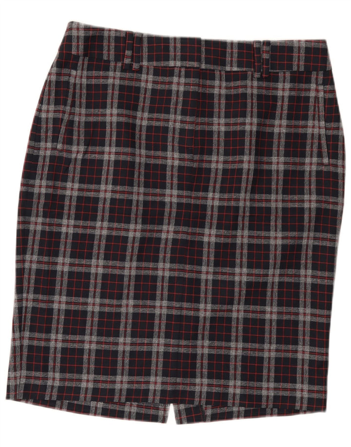 Marks & Spencer Γυναικεία Pencil Φούστα UK 14 Large W32 Black Check Polyester