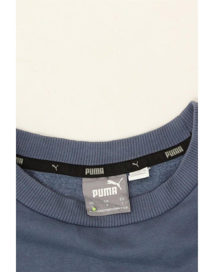 PUMA Mens Sweatshirt Jumper Large Blue Cotton Vintage Puma and Second-Hand Puma from Messina Hembry 