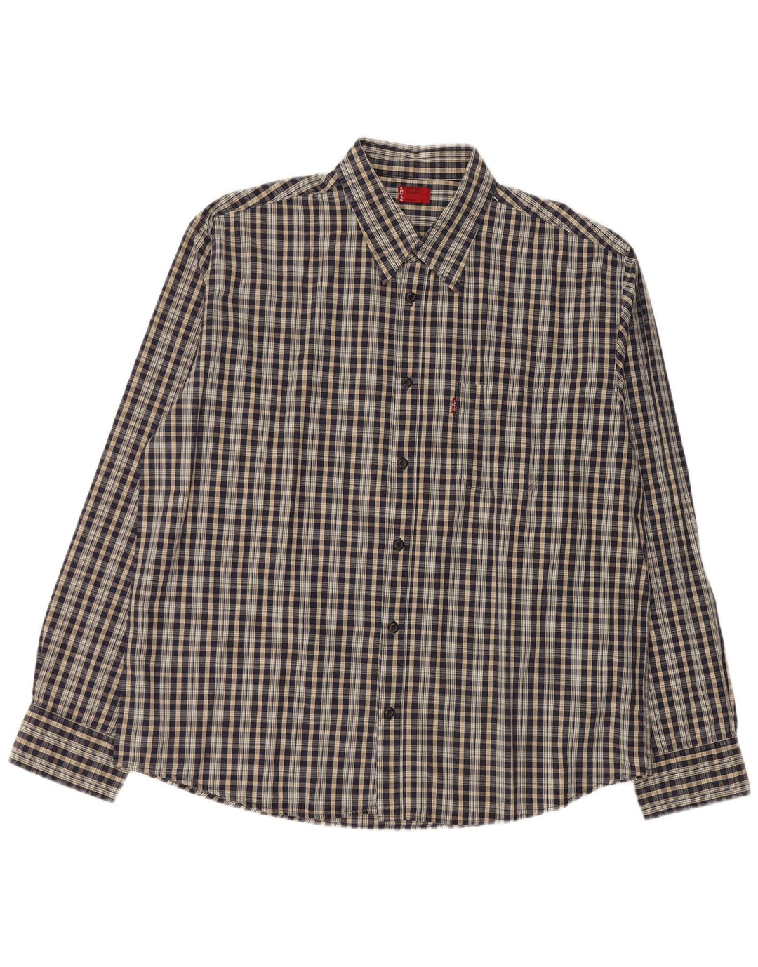 Ανδρικό πουκάμισο LEVI'S XL Navy Blue Check Polyester