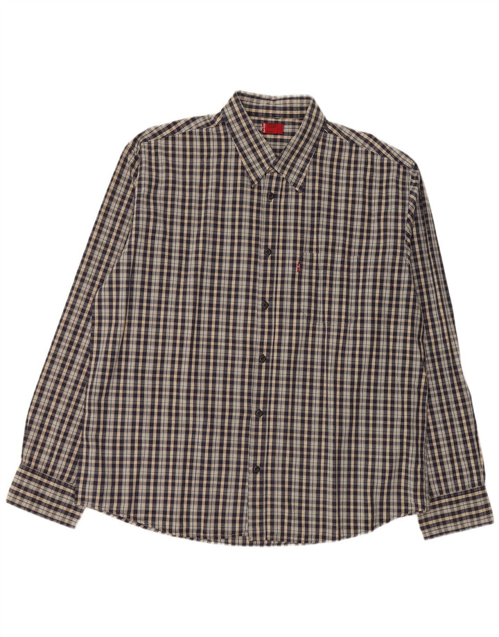 Ανδρικό πουκάμισο LEVI'S XL Navy Blue Check Polyester
