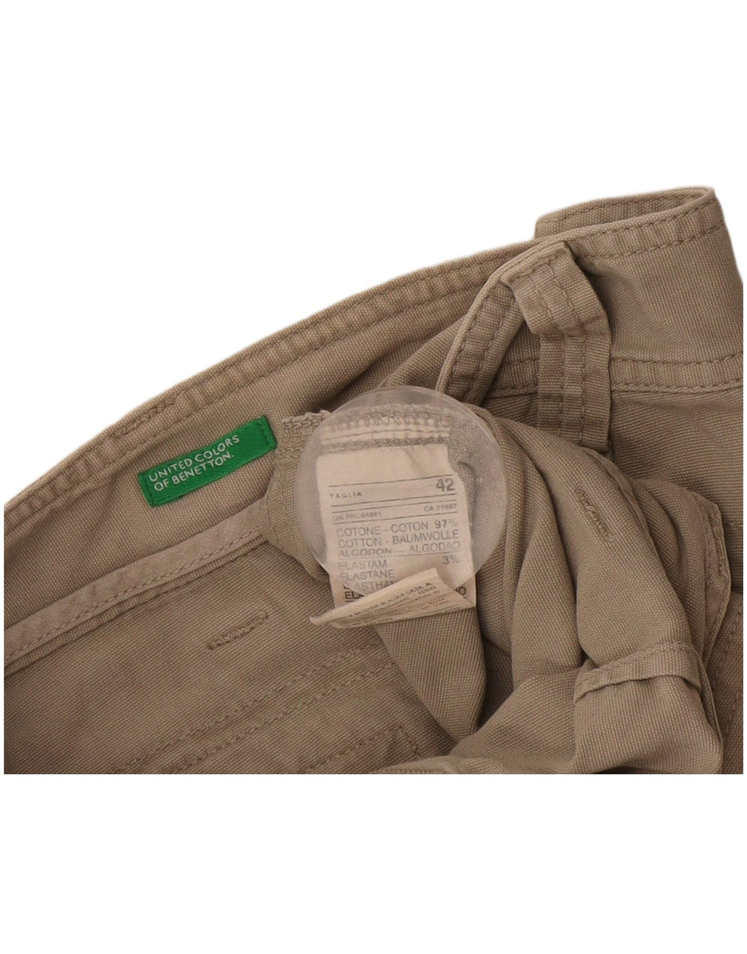 Benetton Γυναικεία Φούστα Cargo IT 42 Medium W30 Beige Βαμβακερή