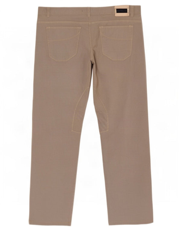 SIVIGLIA Ανδρικό ίσιο ιππικό casual παντελόνι W40 L30 Γκρι βαμβακερό ριγέ