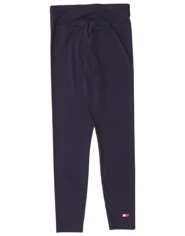 Tommy Hilfiger Γυναικεία γραφικά κολάν UK 12 Medium Navy Blue Polyester